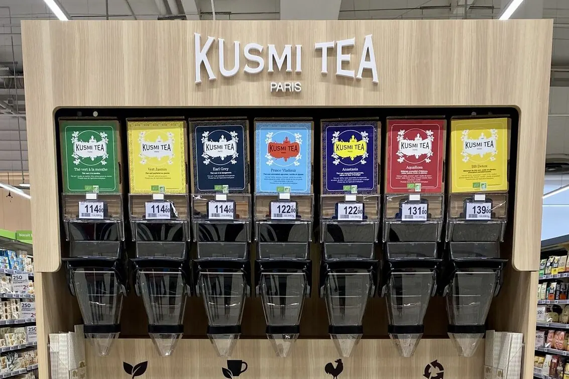 Endcap Kusmi Tea — 100% zero waste
